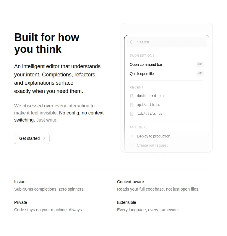 Harness screenshot of ruixen-product-feature-hero at 768 pixels wide
