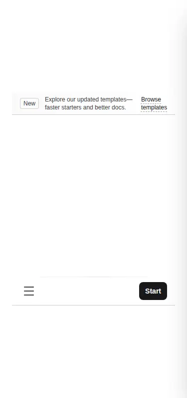 Harness screenshot of ruixen-promote-header at 375 pixels wide