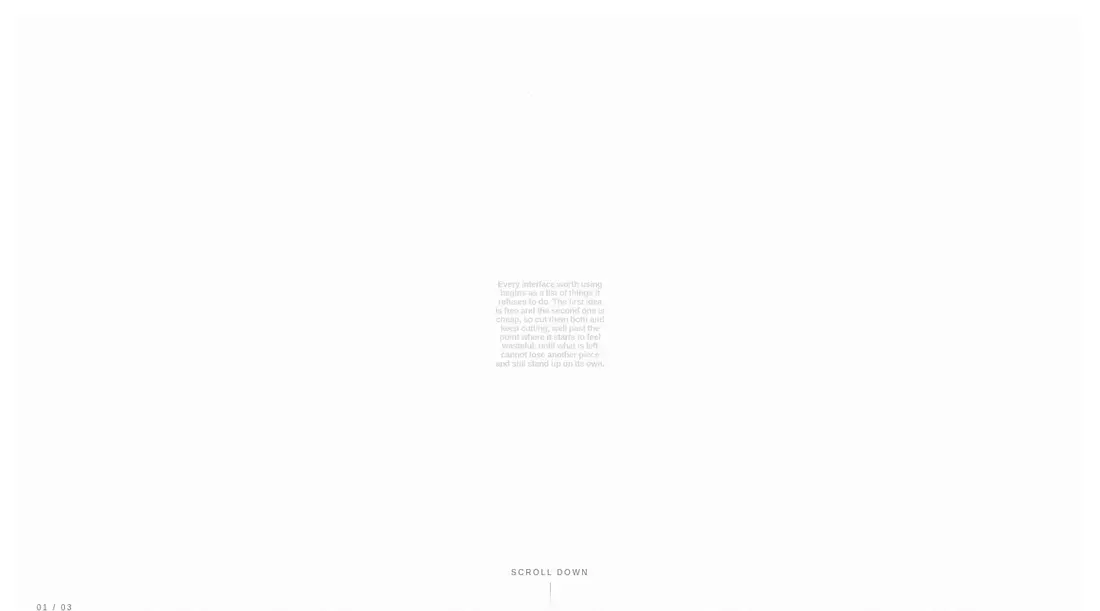 Harness screenshot of ruixen-scroll-burn-text at 1440 pixels wide