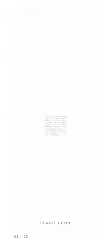 Harness screenshot of ruixen-scroll-burn-text at 375 pixels wide