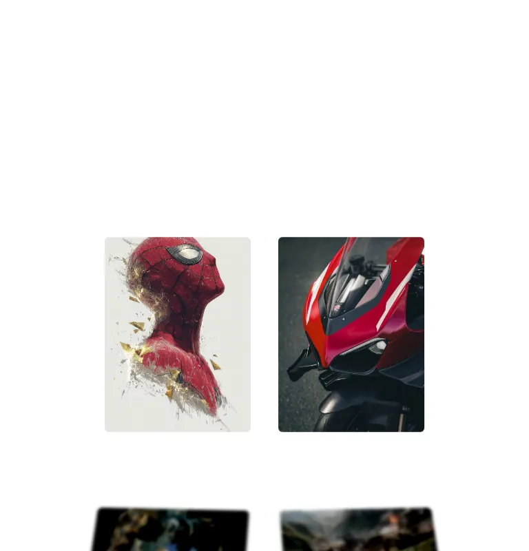 Harness screenshot of ruixen-scroll-tilted-grid at 768 pixels wide