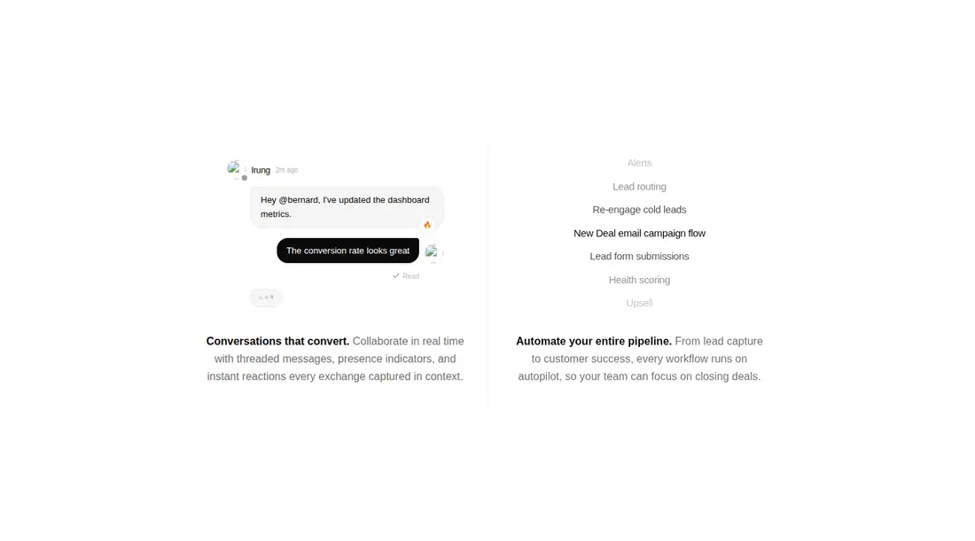 Harness screenshot of ruixen-split-feature-showcase at 1440 pixels wide