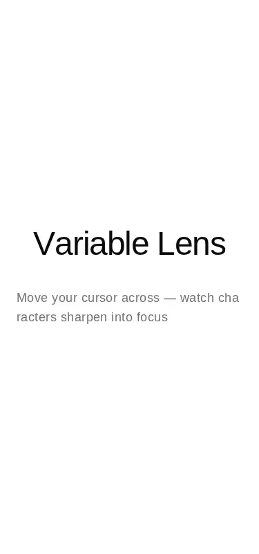Harness screenshot of ruixen-variable-text at 375 pixels wide