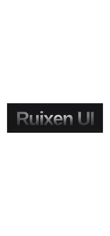 Harness screenshot of ruixen-wordmark-footer at 375 pixels wide