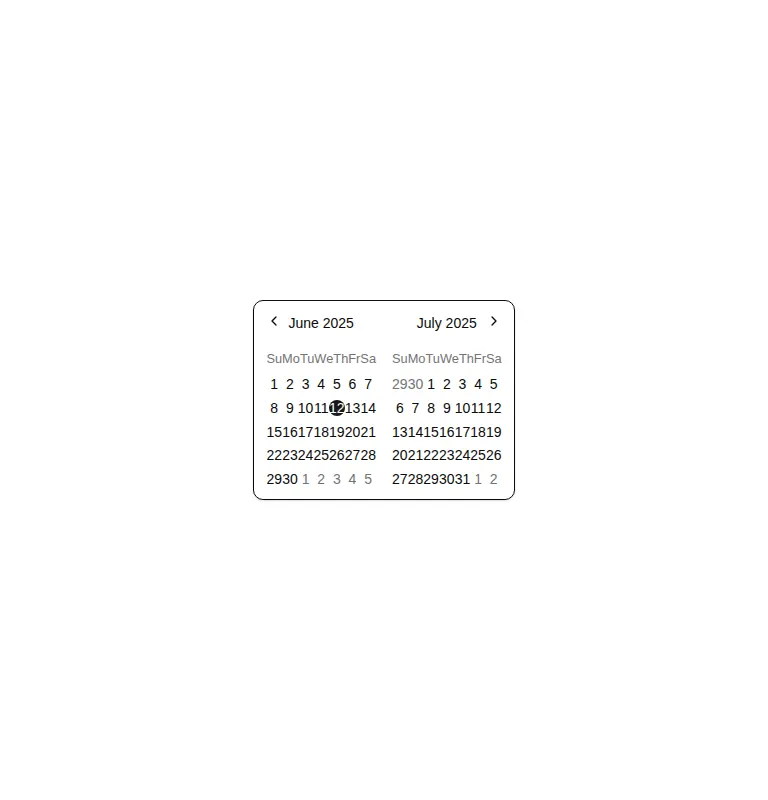 Harness screenshot of shadcn-block-calendar-02 at 768 pixels wide