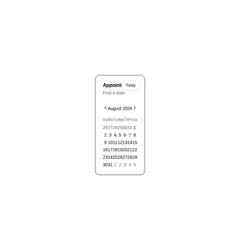 Harness screenshot of shadcn-block-calendar-10 at 768 pixels wide