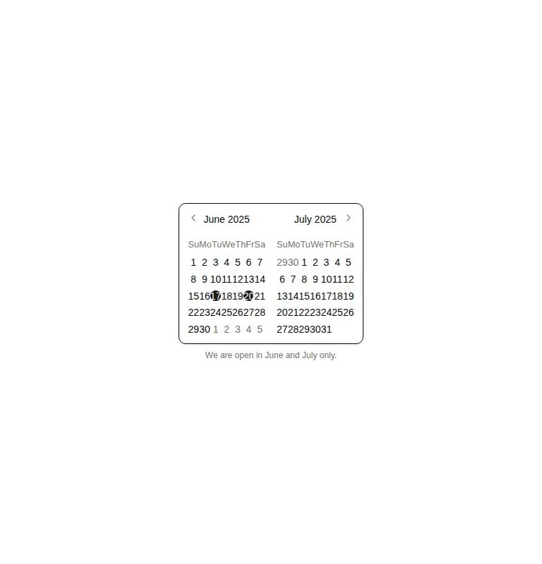Harness screenshot of shadcn-block-calendar-11 at 768 pixels wide