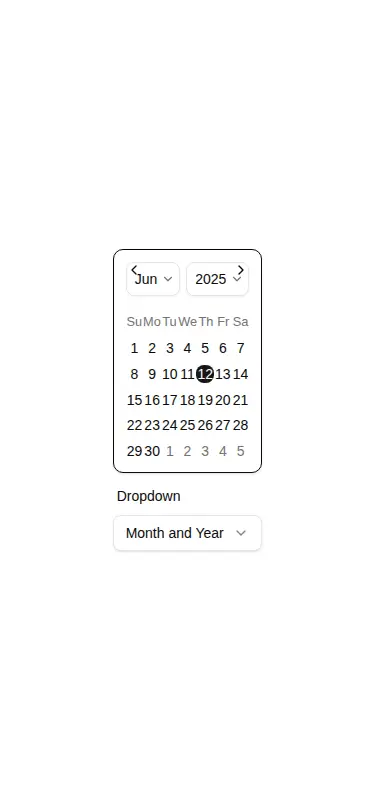 Harness screenshot of shadcn-block-calendar-13 at 375 pixels wide