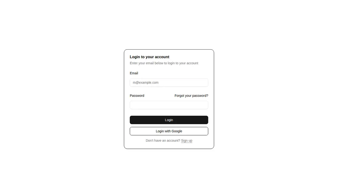 Harness screenshot of shadcn-block-login-01 at 1440 pixels wide