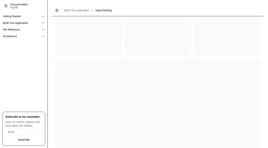 Harness screenshot of shadcn-block-sidebar-06 at 1440 pixels wide