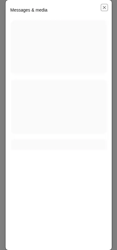 Harness screenshot of shadcn-block-sidebar-13 at 375 pixels wide
