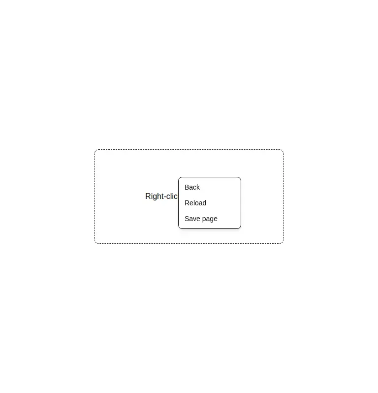 Harness screenshot of shadcn-context-menu at 768 pixels wide
