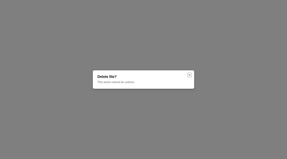 Harness screenshot of shadcn-dialog at 1440 pixels wide