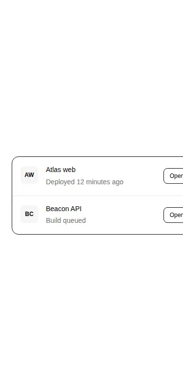 Harness screenshot of shadcn-item at 375 pixels wide
