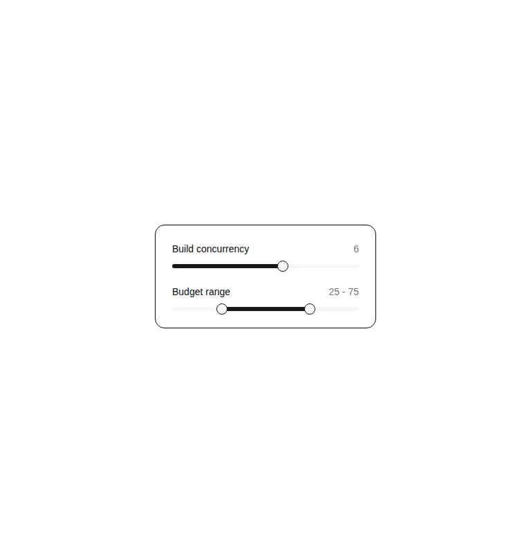 Harness screenshot of shadcn-slider at 768 pixels wide