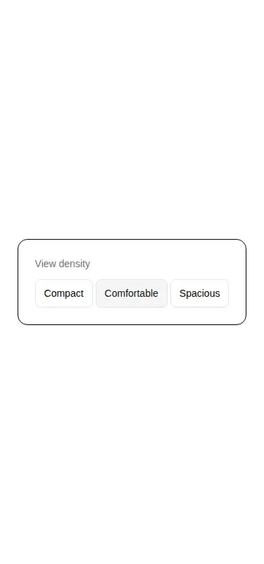 Harness screenshot of shadcn-toggle-group at 375 pixels wide