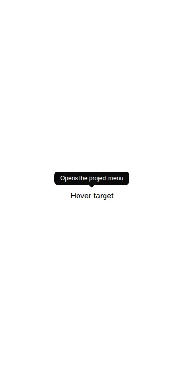 Harness screenshot of shadcn-tooltip at 375 pixels wide