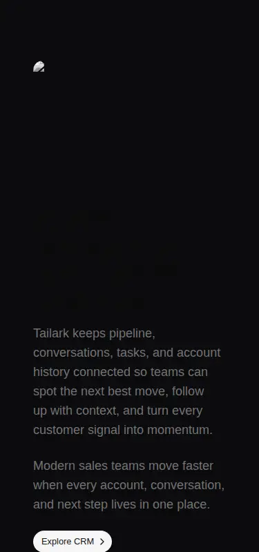 Harness screenshot of tailark-dusk-content-1 at 375 pixels wide