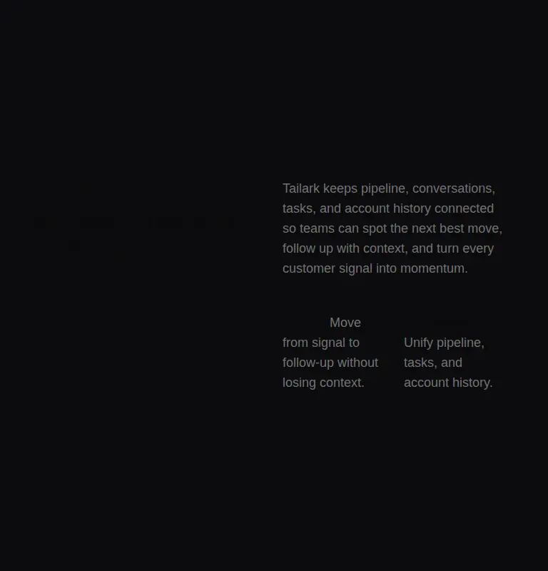 Harness screenshot of tailark-dusk-content-2 at 768 pixels wide