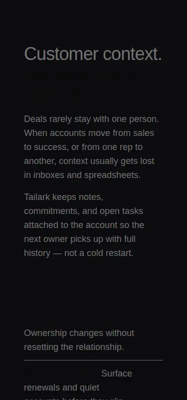 Harness screenshot of tailark-dusk-content-4 at 375 pixels wide