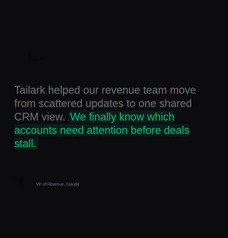 Harness screenshot of tailark-dusk-testimonials-2 at 768 pixels wide
