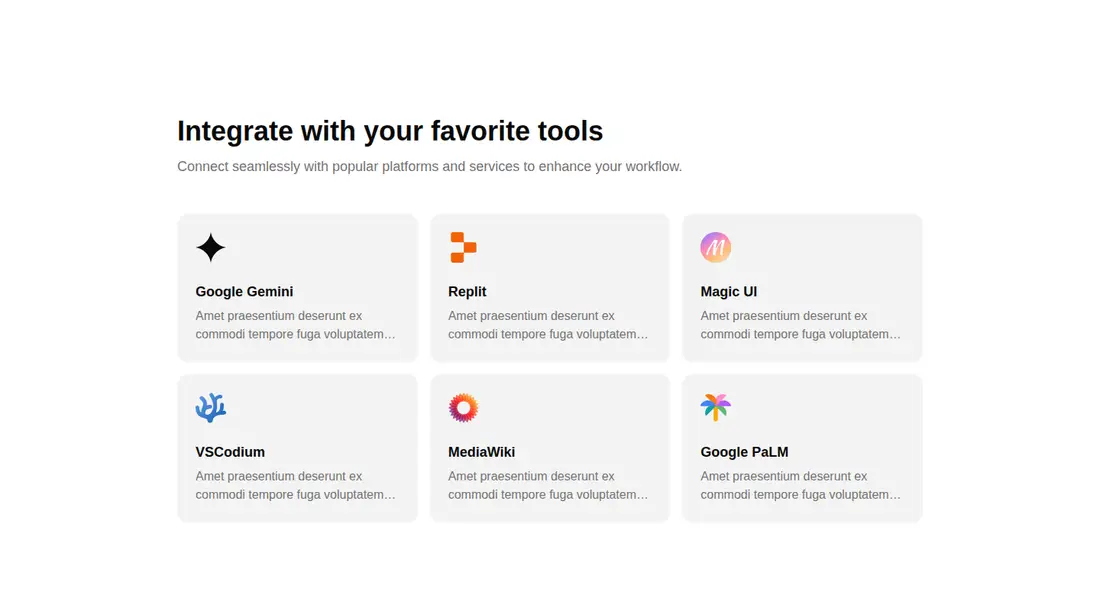 Harness screenshot of tailark-mist-integrations-3 at 1440 pixels wide