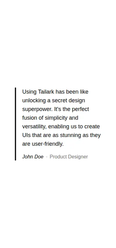 Harness screenshot of tailark-mist-testimonials-1 at 375 pixels wide