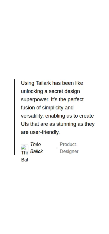 Harness screenshot of tailark-mist-testimonials-4 at 375 pixels wide