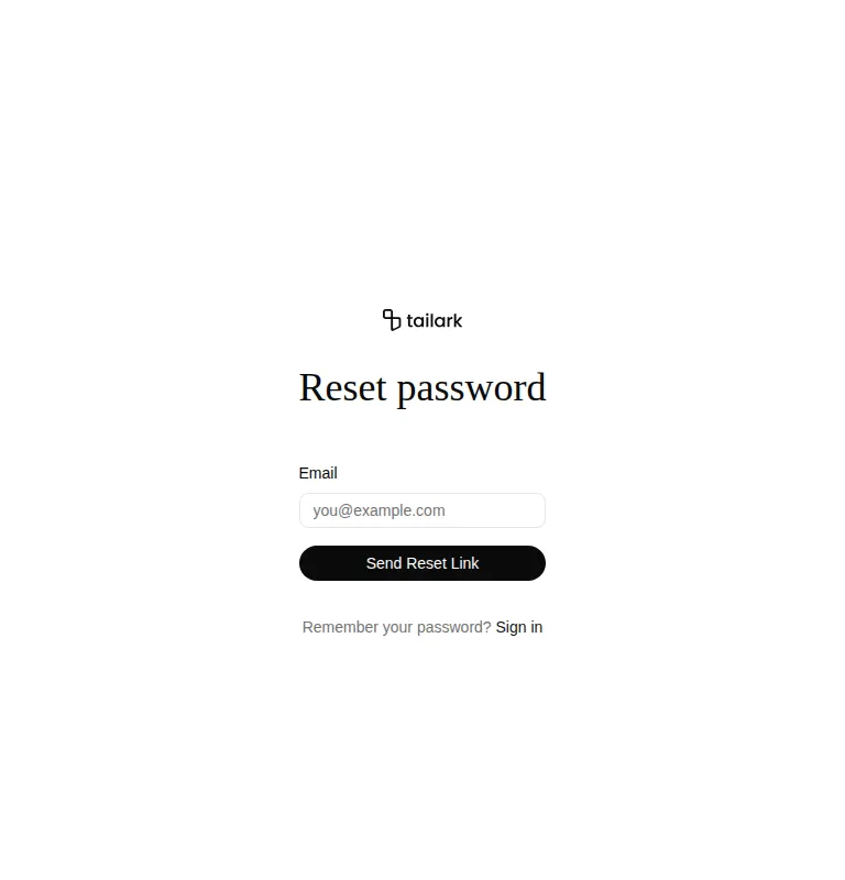 Harness screenshot of tailark-veil-forgot-password-3 at 768 pixels wide