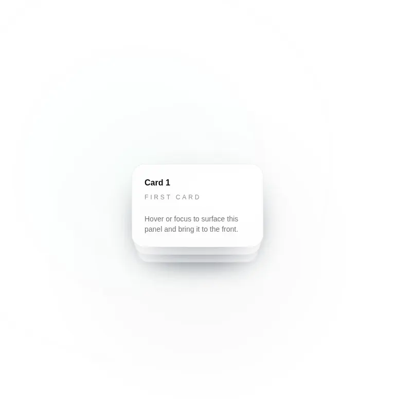 Harness screenshot of tripled-animated-card-stack-shadcnui at 768 pixels wide