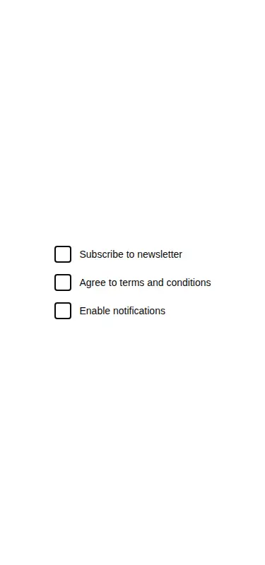 Harness screenshot of tripled-animated-checkbox-shadcnui at 375 pixels wide