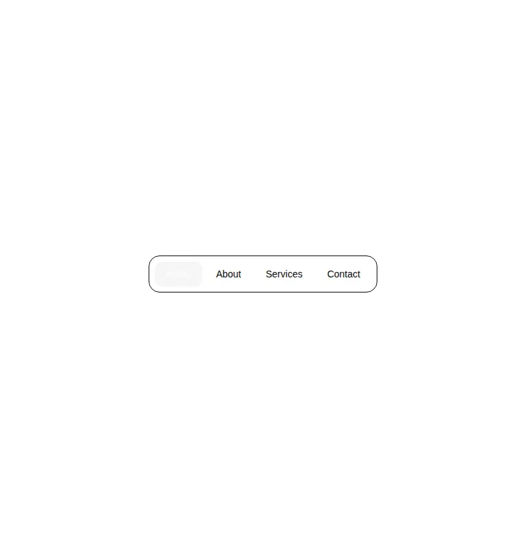 Harness screenshot of tripled-animated-navbar-shadcnui at 768 pixels wide