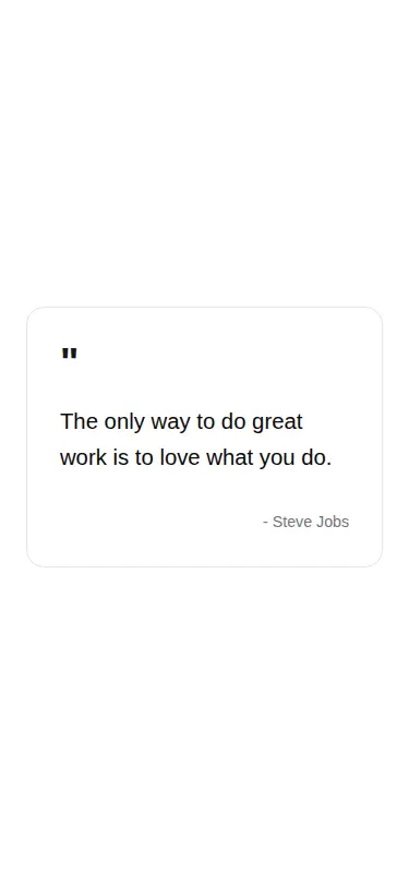 Harness screenshot of tripled-animated-quote-block-shadcnui at 375 pixels wide