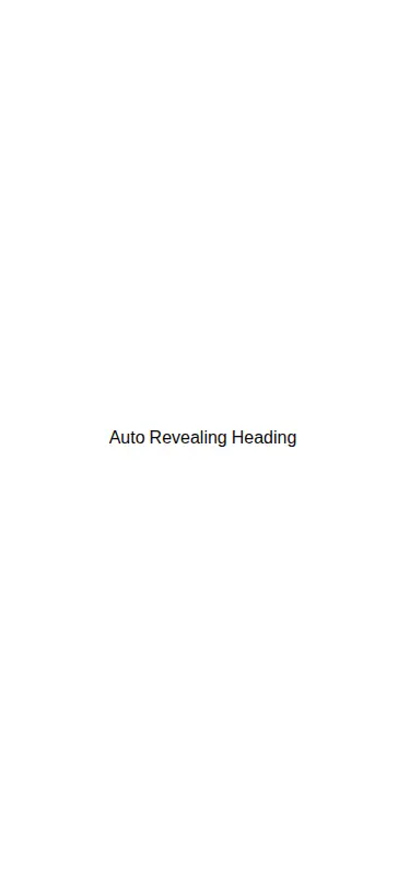 Harness screenshot of tripled-auto-revealing-heading-shadcnui at 375 pixels wide