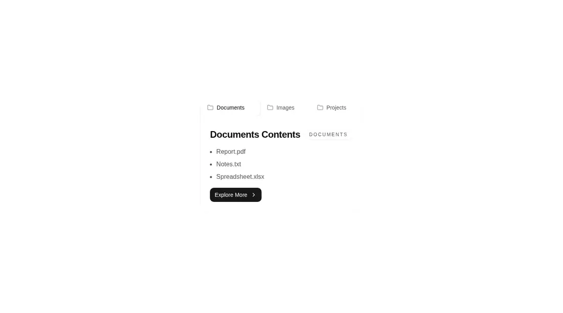 Harness screenshot of tripled-browse-folder-shadcnui at 1440 pixels wide