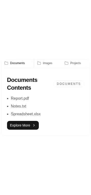 Harness screenshot of tripled-browse-folder-shadcnui at 375 pixels wide