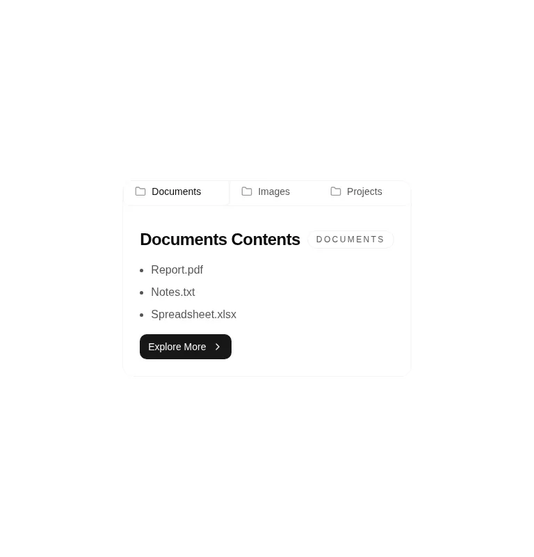 Harness screenshot of tripled-browse-folder-shadcnui at 768 pixels wide