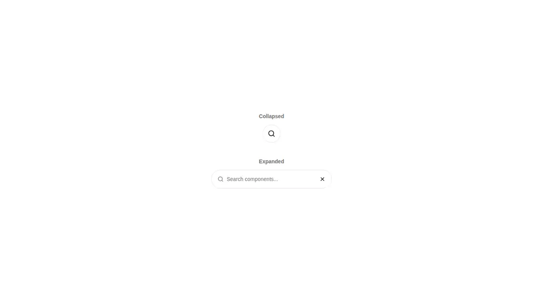 Harness screenshot of tripled-expanding-search-dock-shadcnui at 1440 pixels wide