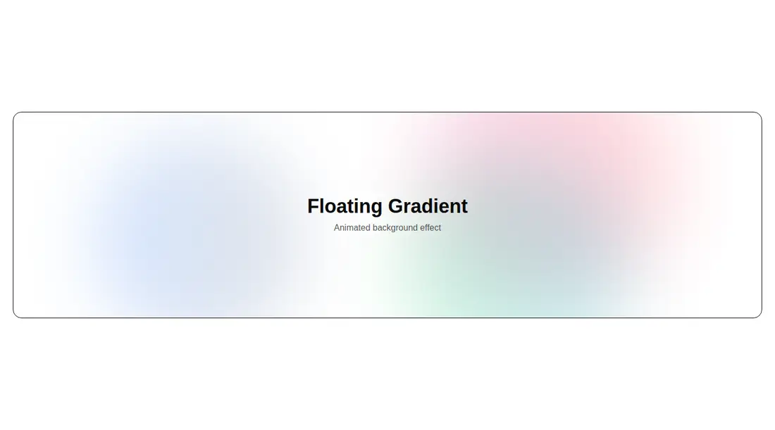 Harness screenshot of tripled-floating-gradient-shadcnui at 1440 pixels wide