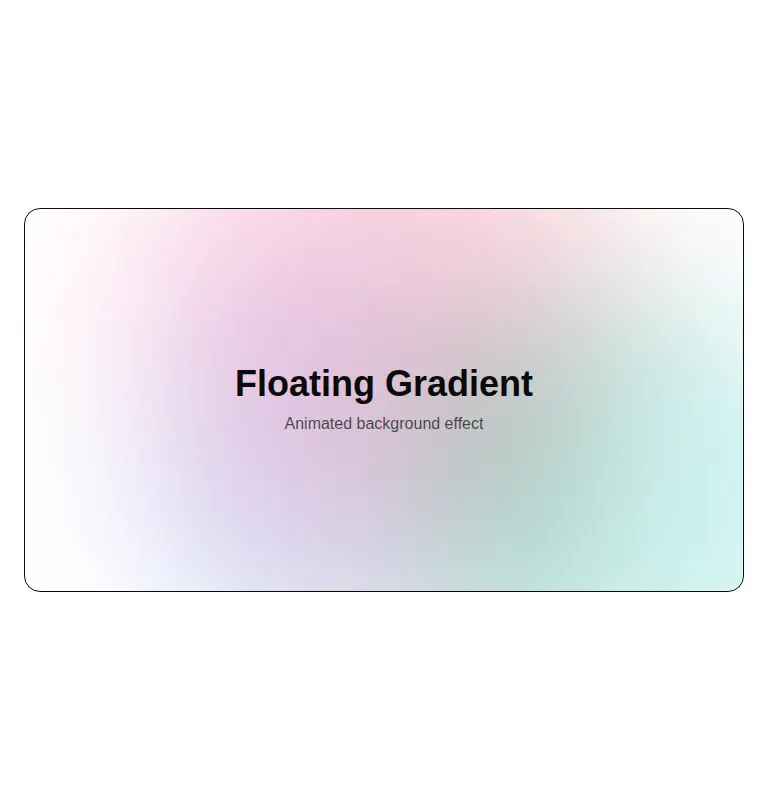 Harness screenshot of tripled-floating-gradient-shadcnui at 768 pixels wide
