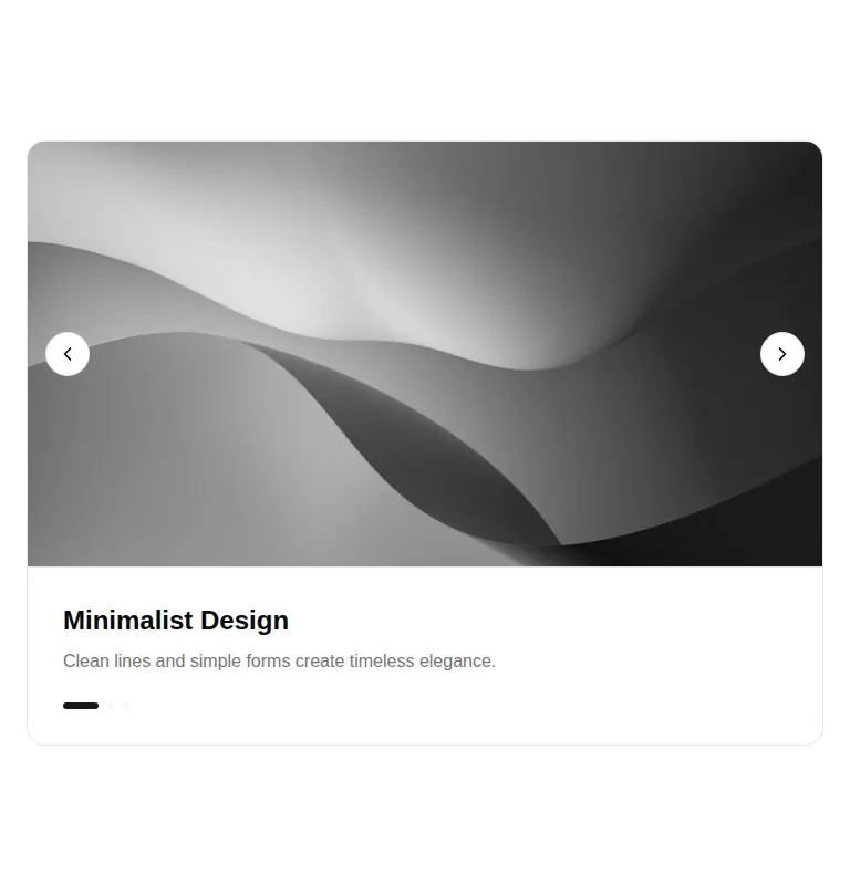 Harness screenshot of tripled-image-slider-card-shadcnui at 768 pixels wide