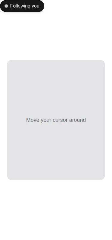 Harness screenshot of tripled-native-follow-cursor-carbon at 375 pixels wide