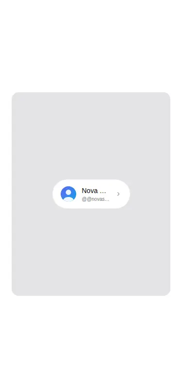 Harness screenshot of tripled-native-profile-notch-shadcnui at 375 pixels wide