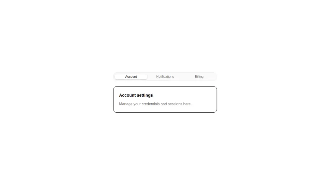 Harness screenshot of tripled-native-tabs-shadcnui at 1440 pixels wide