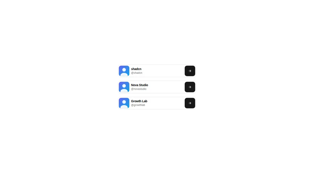Harness screenshot of tripled-native-user-card-shadcnui at 1440 pixels wide