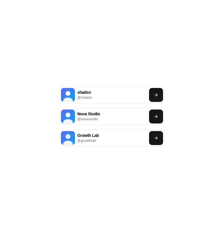 Harness screenshot of tripled-native-user-card-shadcnui at 768 pixels wide