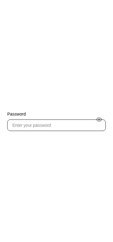 Harness screenshot of tripled-password-input-shadcnui at 375 pixels wide