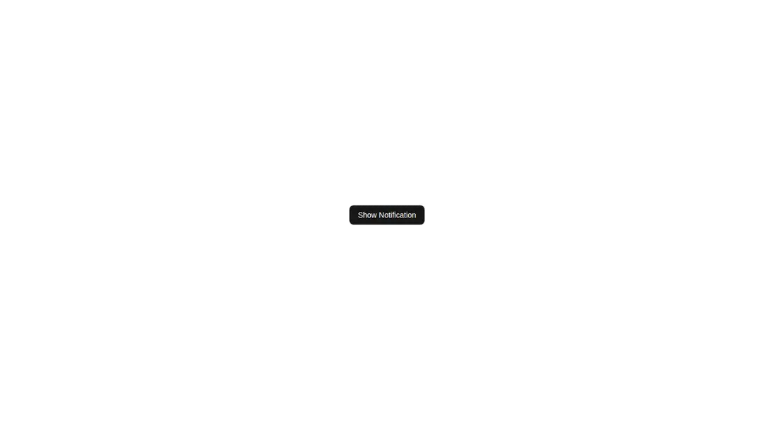 Harness screenshot of tripled-toast-notification-shadcnui at 1440 pixels wide