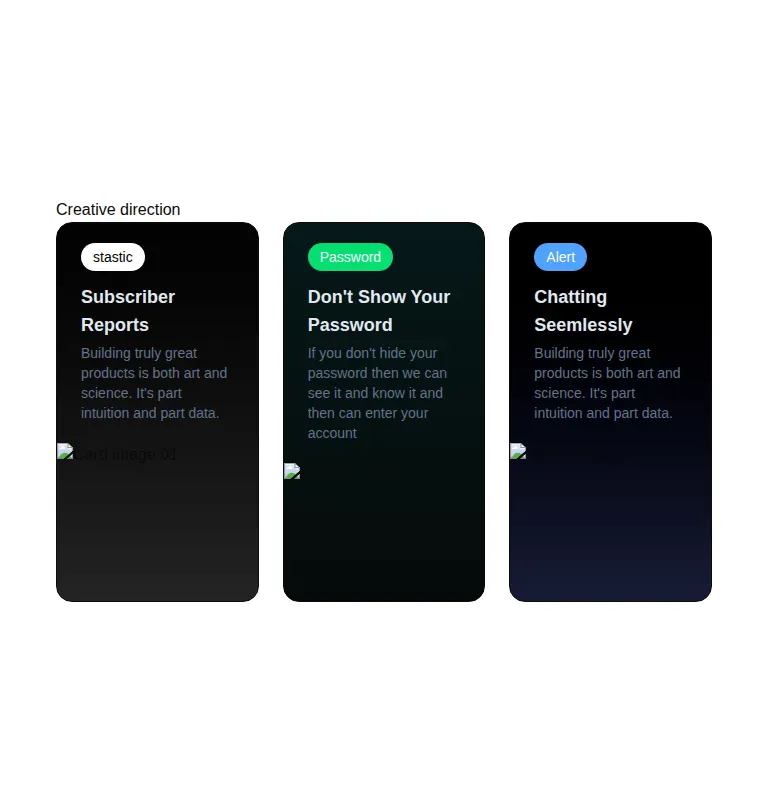 Harness screenshot of uilayouts-creative-hover-card at 768 pixels wide