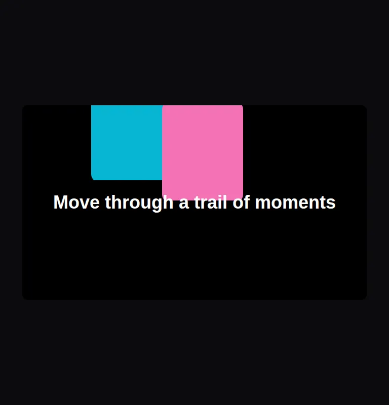 Harness screenshot of uilayouts-mousetrail at 768 pixels wide
